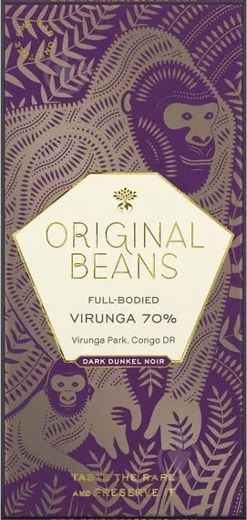 Чорний шоколад Original Beans Вірунга Парк Конго органічний 70 г - фото 1 Чорний шоколад Original Beans Вірунга Парк Конго органічний 70 г - фото 1
