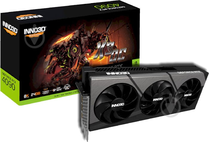 Видеокарта Inno3D GeForce RTX 4090 X3 OC 24GB GDDR6X 384bit (N40903-246XX-18332989) - фото 6