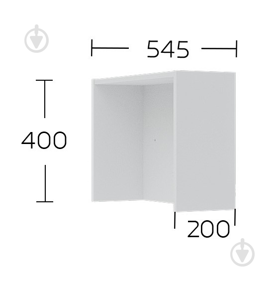 Додатковий сегмент Garant Антресоль КЗ до консолі закритої Соло 400х545х200 мм німфея альба / німфея альба - фото 2 Додатковий сегмент Garant Антресоль КЗ до консолі закритої Соло 400х545х200 мм німфея альба / німфея альба - фото 2