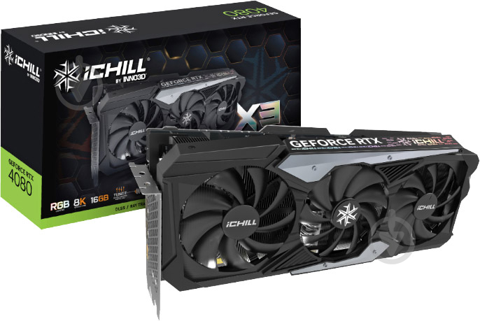 Відеокарта Inno3D GeForce RTX 4080 ICHILL X3 16GB GDDR6X 256bit (C40803-166XX-187049H) - фото 5