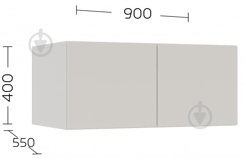 Додатковий сегмент Garant Антресоль до шафи Соло 2D 400х900х550 мм німфея альба / німфея альба - фото 4