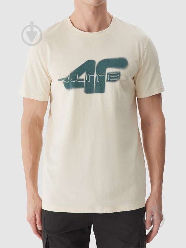 Футболка 4F TSHIRT M1317 4FWSS24TTSHM1317-12S р.XL бежевий - фото 4