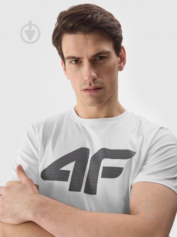 Футболка 4F TSHIRT M1155 4FWSS24TTSHM1155-10S р.XL білий - фото 1