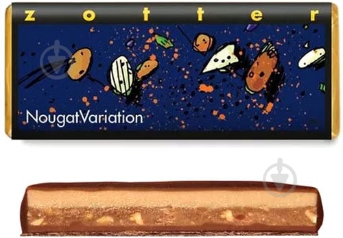 Молочный шоколад Zotter с нугой 70 г - фото 1 Молочный шоколад Zotter с нугой 70 г - фото 1