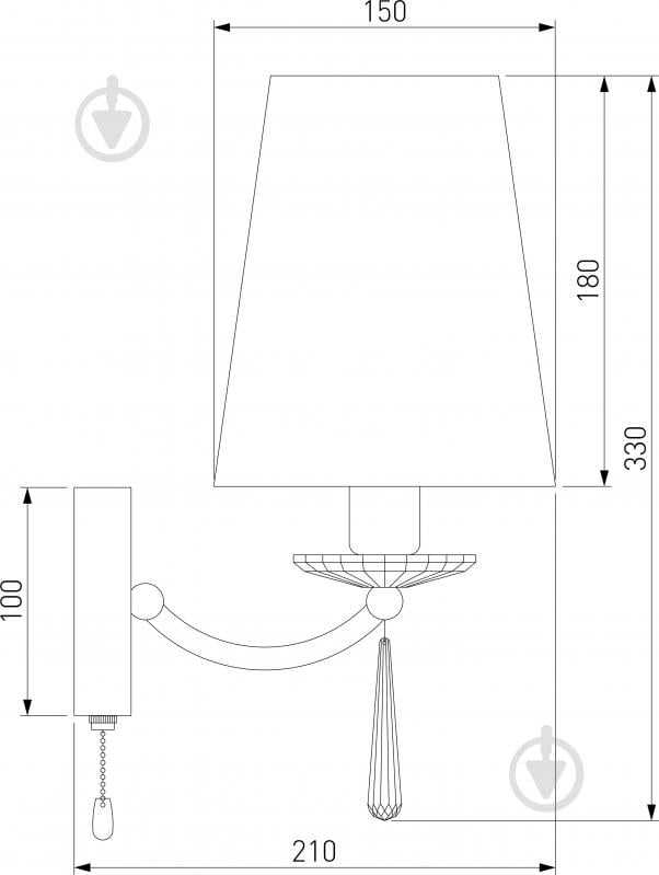 ВИТРИНА! Бра Strotskis Valery 60079/1 1x40 Вт E14 хром - фото 3