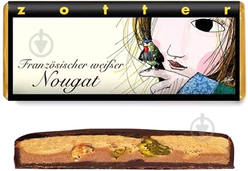 Молочный шоколад Zotter с нугой, фисташками и фундуком 70 г - фото 1