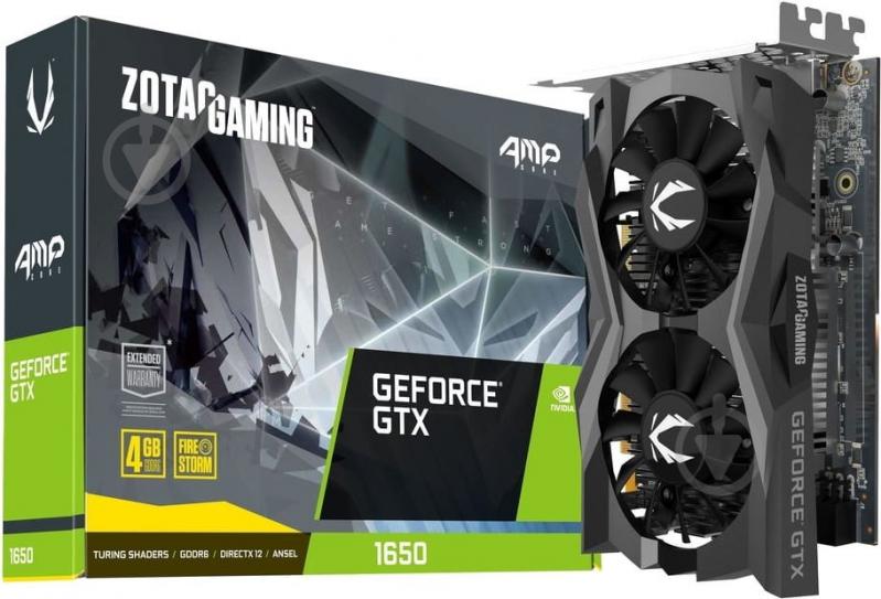 Відеокарта Zotac NVIDIA GeForce GTX 1650 AMP Core 4GB GDDR6 128bit (ZT-T16520J-10L) - фото 2