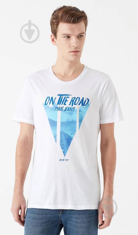 Футболка Mavi ROAD PRINTED TEE 065975-620 р.XL білий - фото 1 Футболка Mavi ROAD PRINTED TEE 065975-620 р.XL білий - фото 1