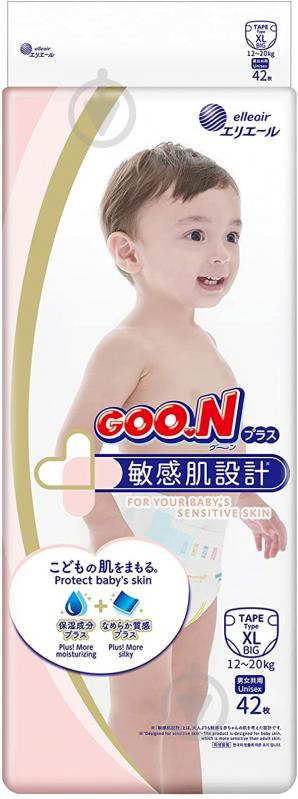 Подгузники Goo.N на липучках унисекс XL 12-20 кг 42 шт. - фото 1