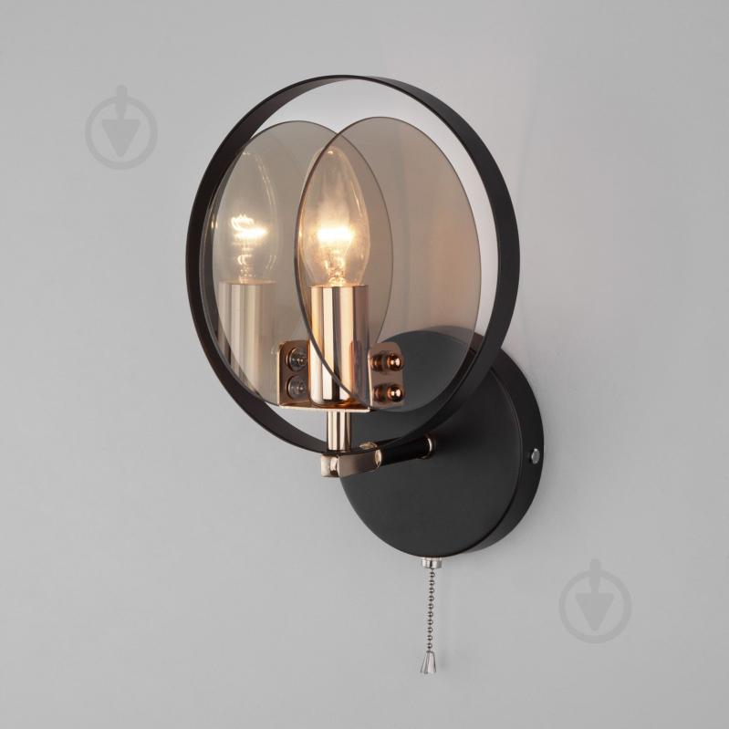 ВІТРИНА! Бра Strotskis Gallo 1x60 Вт E14 чорний 70121/1 - фото 2