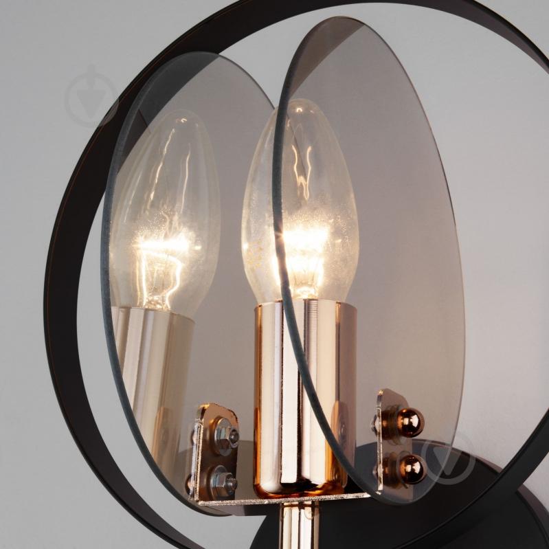 ВІТРИНА! Бра Strotskis Gallo 1x60 Вт E14 чорний 70121/1 - фото 3