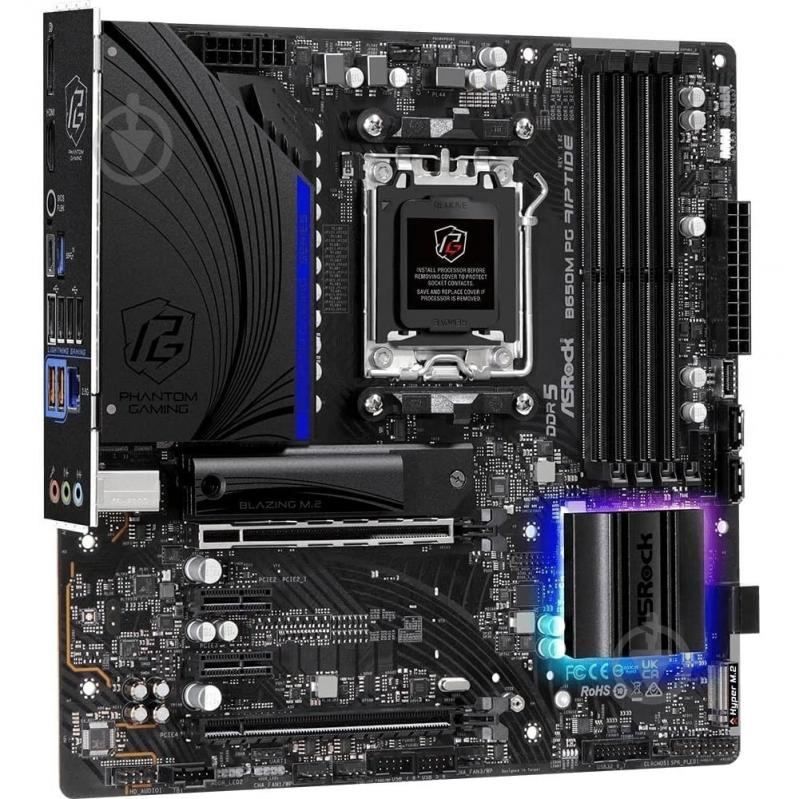 Материнская плата ASRock B650M PG RIPTIDE (Socket AM5, AMD B650, micro ATX) - фото 2 Материнская плата ASRock B650M PG RIPTIDE (Socket AM5, AMD B650, micro ATX) - фото 2