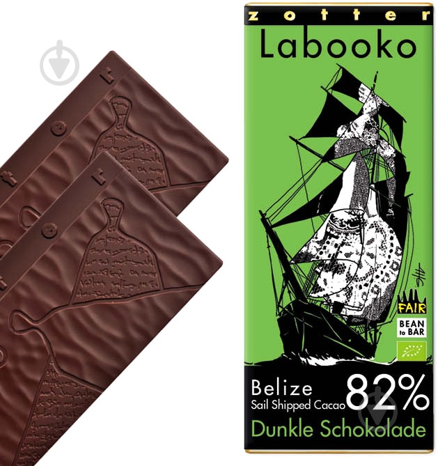 Черный шоколад Zotter Белиз 82% органический 70 г Labooko - фото 1 Черный шоколад Zotter Белиз 82% органический 70 г Labooko - фото 1