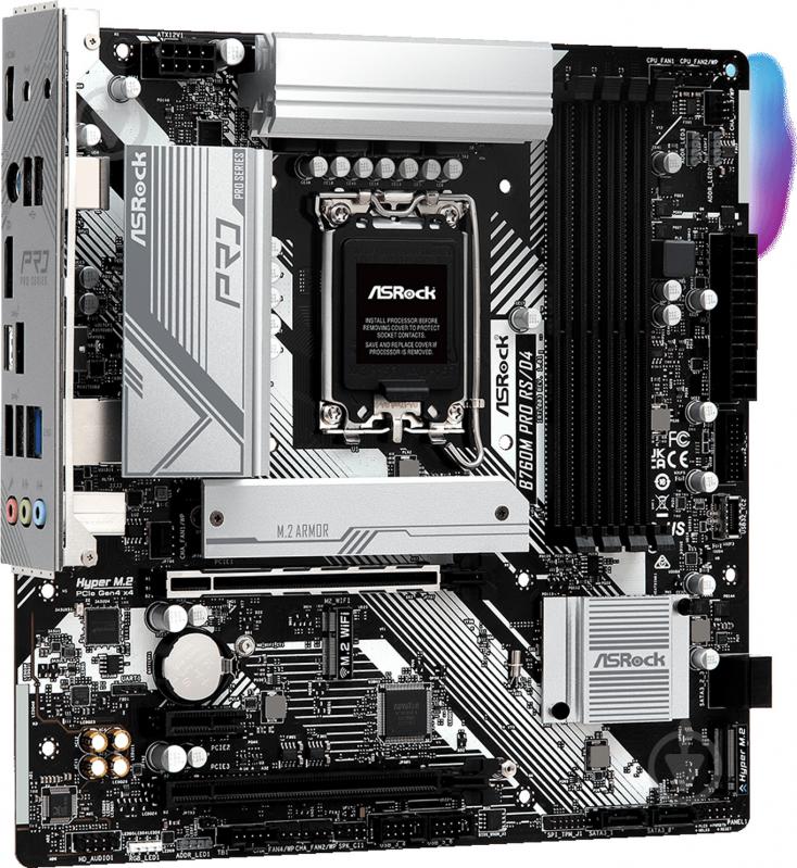 Материнская плата ASRock B760M PRO RS/D4 (Socket 1700, Intel B760, micro ATX) - фото 2