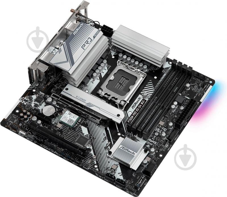 Материнська плата ASRock B760M PRO RS/D4 WIFI (Socket 1700, Intel B760, micro ATX) - фото 3