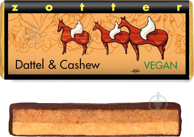 Черный шоколад Zotter из пралине из фиников и кешью органический 70 г - фото 1 Черный шоколад Zotter из пралине из фиников и кешью органический 70 г - фото 1