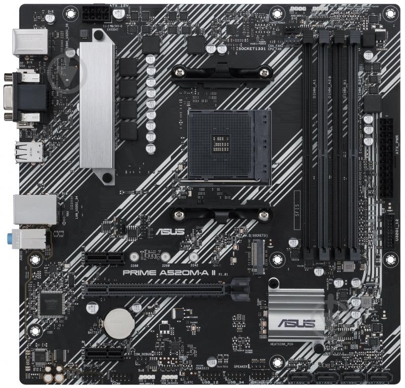 Материнская плата Asus 90MB17H0-M0EAY0 (Socket AM4, AMD A520, micro ATX) - фото 1