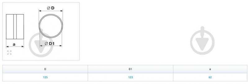 З'єднувач Вентс Пластивент d125 2123 - фото 3