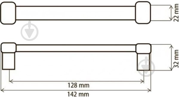 Меблева ручка скоба DC DRU 09AL G2 128 мм хром - фото 4