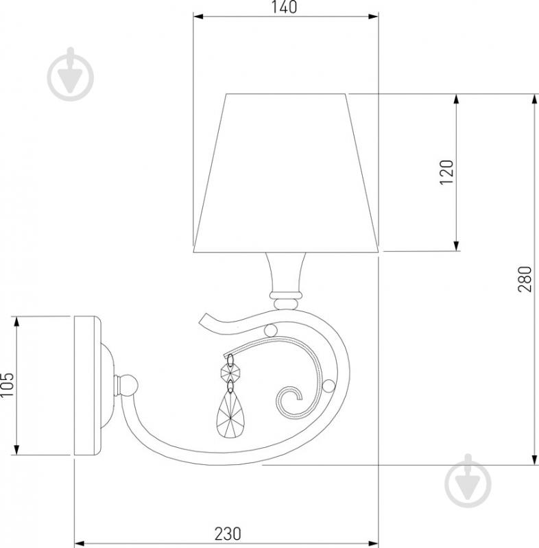 ВИТРИНА! Бра Strotskis Incanto 60069/1 1x40 Вт E14 серебряный - фото 4