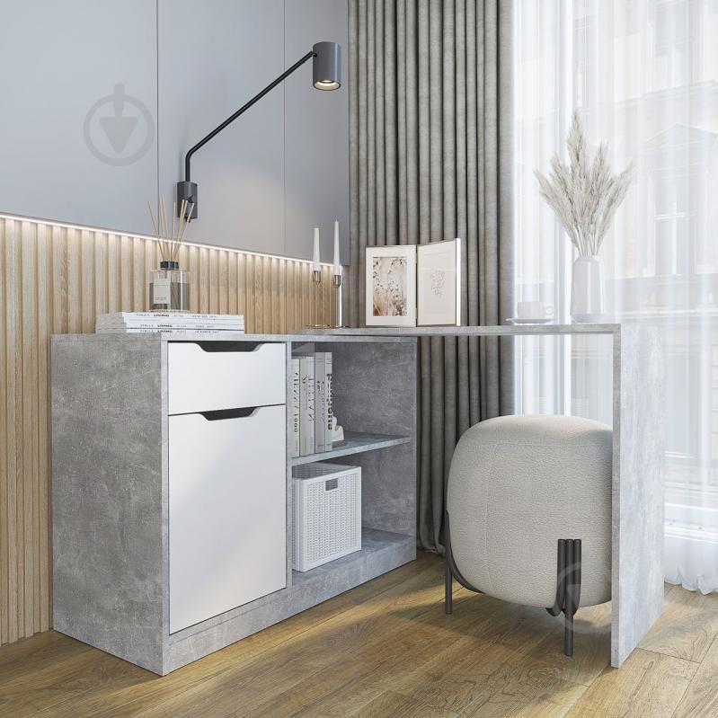 Комод-стол Компанит 2 1060x710x412 мм ателье светлое/нимфея альба - фото 2 Комод-стол Компанит 2 1060x710x412 мм ателье светлое/нимфея альба - фото 2