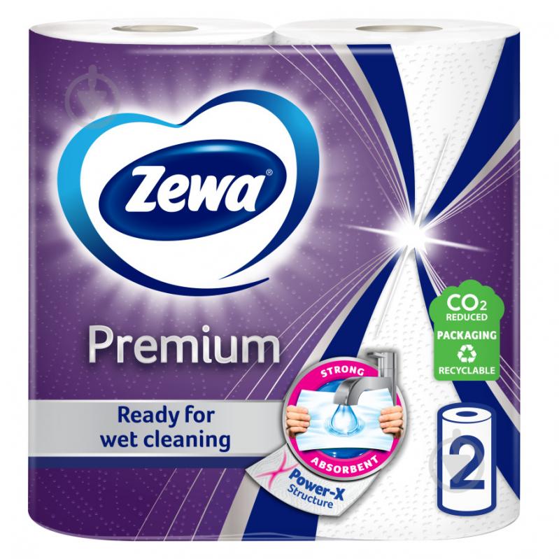 Бумажные полотенца Zewa Premium двухслойная 2 шт. - фото 1