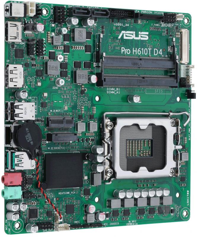 Материнська плата Asus 90MB1AM0-M0EAYC (Socket 1700, Intel H610, mini ITX) - фото 2