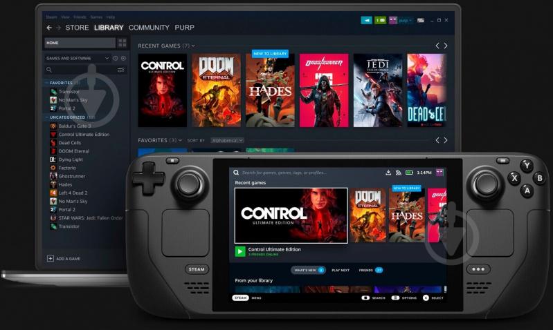 Игровая консоль Steam Deck Valve OLED 512GB Certified Refurbished black - фото 17