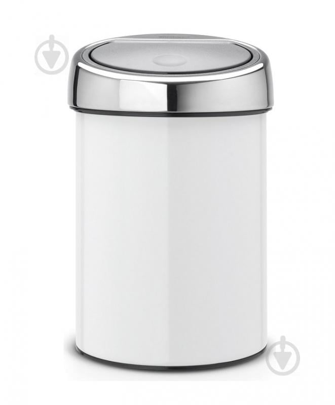 Відро для ванної Brabantia Touch Bin 3 л білий 00800447 - фото 1