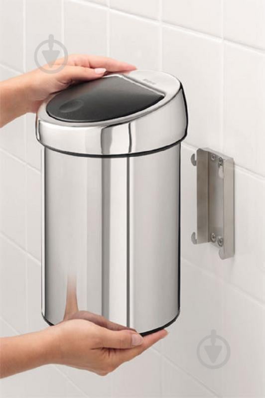 Відро для ванної Brabantia Touch Bin 3 л білий 00800447 - фото 2