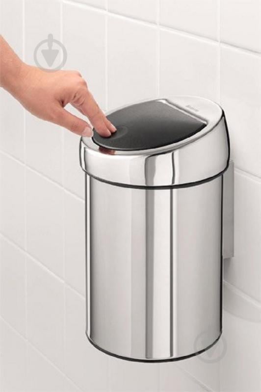 Відро для ванної Brabantia Touch Bin 3 л білий 00800447 - фото 3