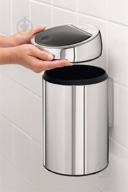 Відро для ванної Brabantia Touch Bin 3 л білий 00800447 - фото 4