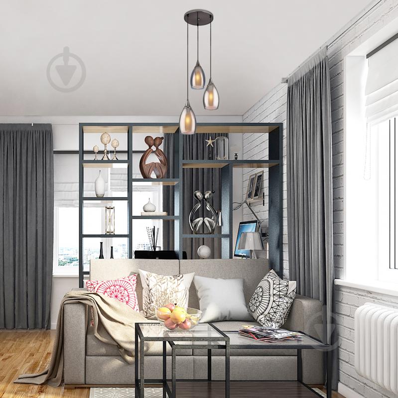 ВІТРИНА! Підвіс Strotskis Cosmic 50085/3 3x60 Вт E14 хром - фото 3