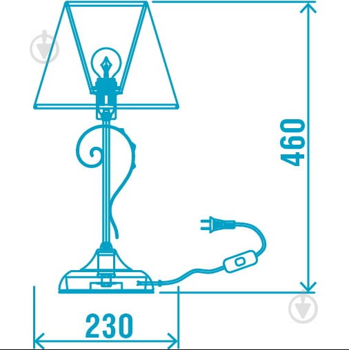 Настільна лампа декоративна Victoria Lighting 1x40 Вт E14 срібний Alegria/TL1 - фото 2