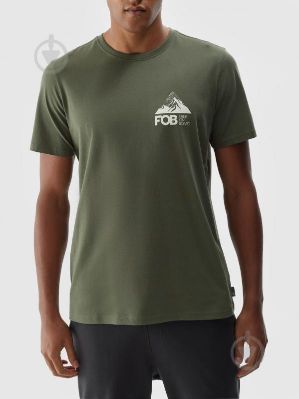 Футболка 4F TSHIRT M1653 4FWAW24TTSHM1653-43S р.L хаки - фото 5