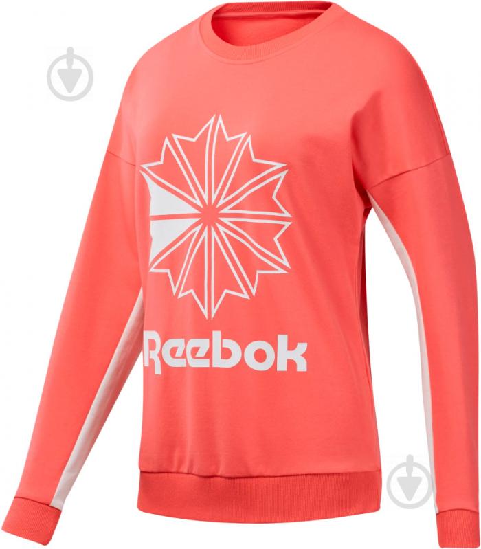 Свитшот Reebok CL FT BIG LOGO CREW DT7245 р. 2XS розовый - фото 1