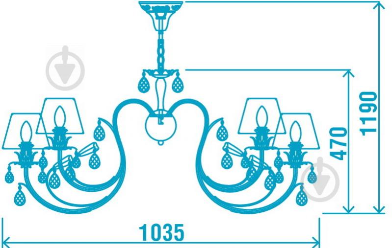 Люстра підвісна Victoria Lighting 12xE14 бронза/чорний Lamier/SP12 - фото 2