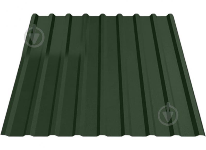 Профнастил кровельный PCS ПК-20 0,40x1140x2000 мм RAL 6020 темно-зеленый мат - фото 1 Профнастил кровельный PCS ПК-20 0,40x1140x2000 мм RAL 6020 темно-зеленый мат - фото 1