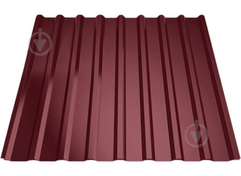 Профнастил покрівельний PCS ПК-20 0,40x1140x2000 мм RAL 3005 бордовий глянець - фото 1 Профнастил покрівельний PCS ПК-20 0,40x1140x2000 мм RAL 3005 бордовий глянець - фото 1