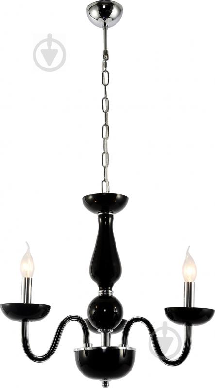 Люстра підвісна Victoria Lighting 3xE14 чорний Delizia/SP3 black - фото 1