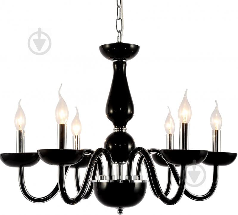 Люстра підвісна Victoria Lighting 6xE14 чорний Delizia/SP6 black - фото 2