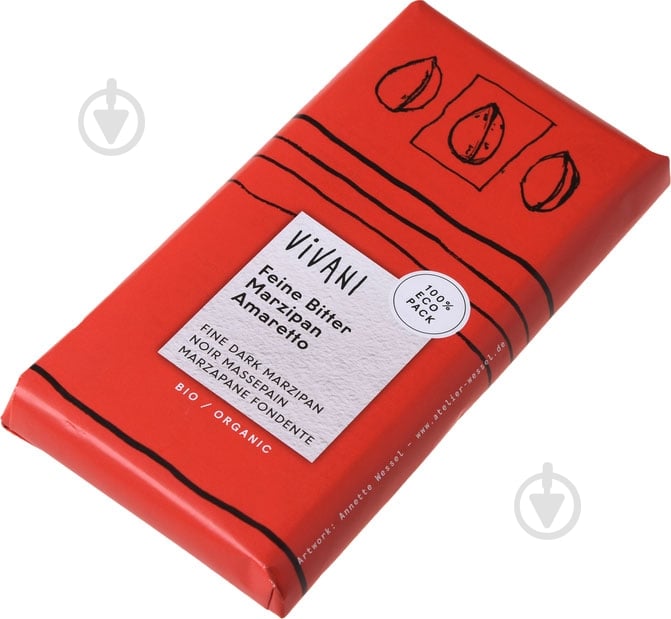Черный шоколад Vivani органический с марципаном и амаретто 100 г - фото 3 Черный шоколад Vivani органический с марципаном и амаретто 100 г - фото 3