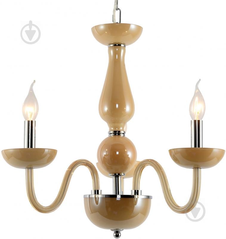 Люстра подвесная Victoria Lighting 3xE14 янтарный Delizia/SP3 amber - фото 2