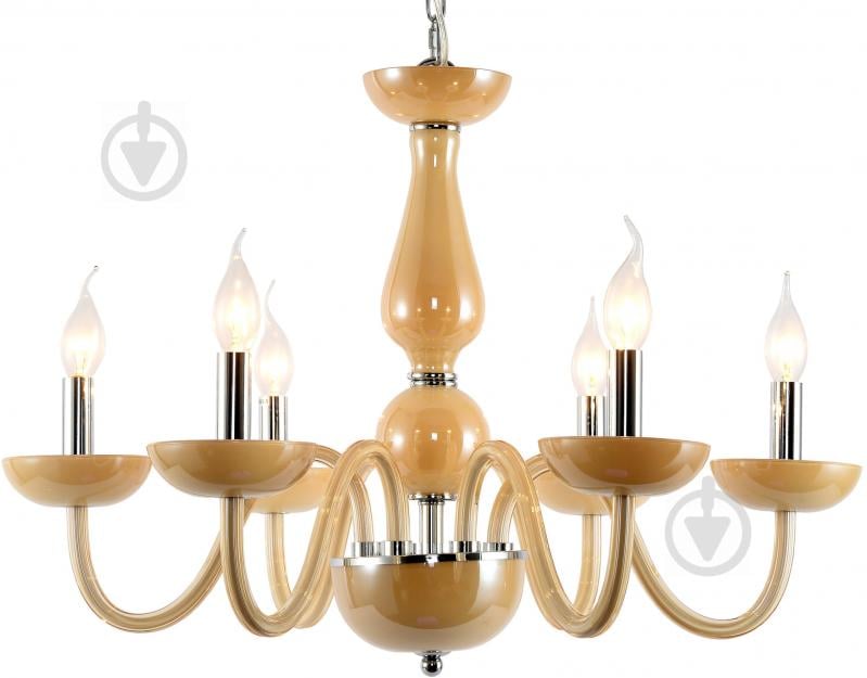 Люстра подвесная Victoria Lighting 6xE14 янтарный Delizia/SP6 amber - фото 2