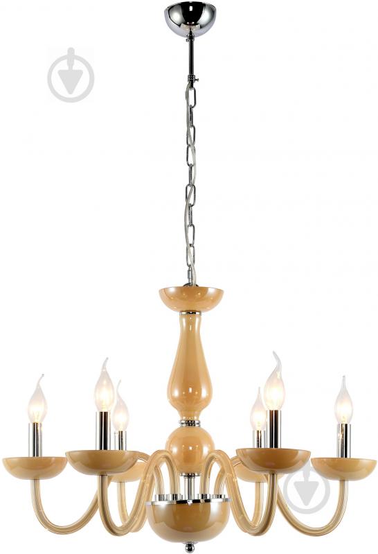 Люстра подвесная Victoria Lighting 6xE14 янтарный Delizia/SP6 amber - фото 1