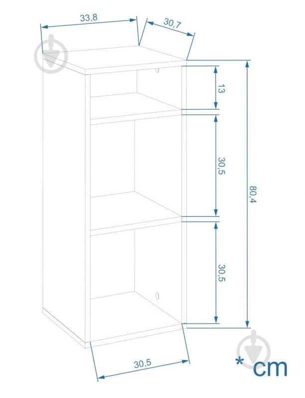 Стеллаж Компанит КШ-27 дуб сонома - фото 3