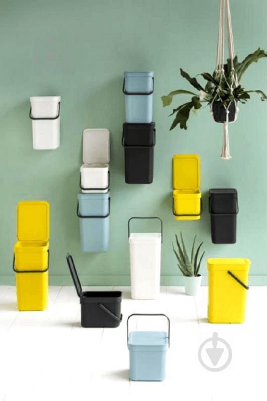 Відро для сміття Brabantia Sort & Go 12 л пластик мятний 00800381 - фото 8