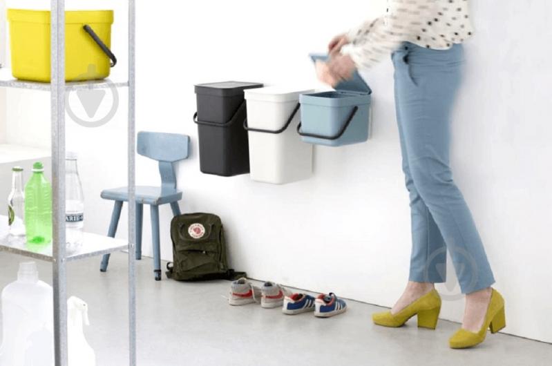 Відро для сміття Brabantia Sort & Go 12 л пластик мятний 00800381 - фото 9