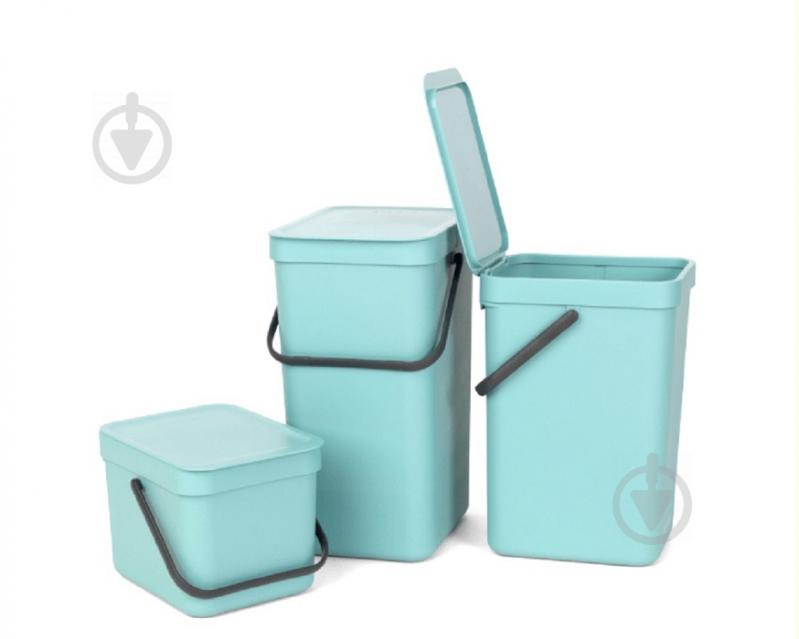 Відро для сміття Brabantia Sort & Go 12 л пластик мятний 00800381 - фото 11