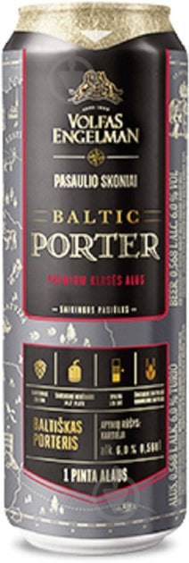 Пиво Volfas Engelman Baltic Porter 4770301234935 0,568 л - фото 1